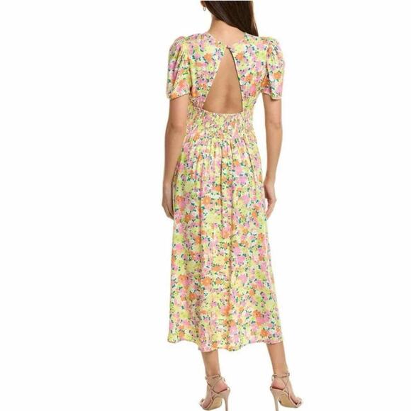 AFRM Jamie Open Back Midi Floral Dress Size Small - Picture 2 of 10